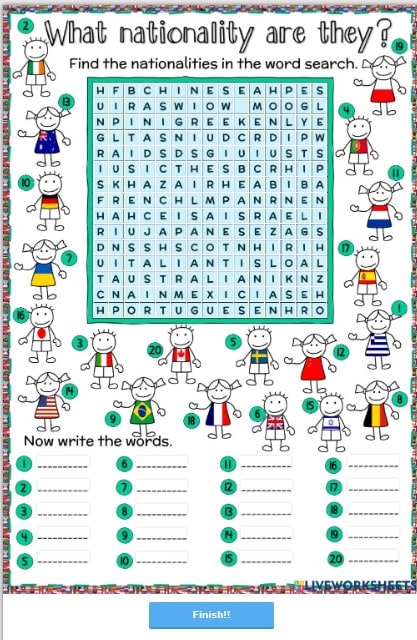 What nationality are they? - word search by mada_1